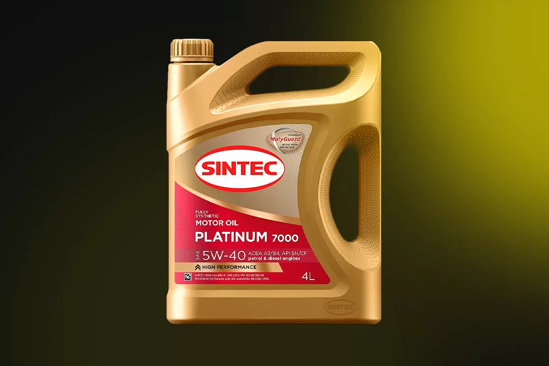600139 Sintec 5W40 Platinum 7000 ACEA A3/B4 синтетическое 4 л.