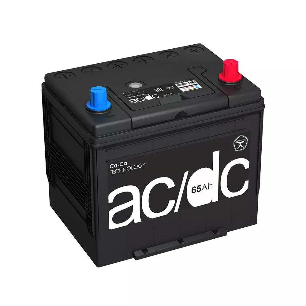 75D23L AC/DC Аккумулятор 65Ач 600A